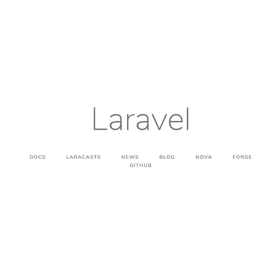 Laravelトップ画面